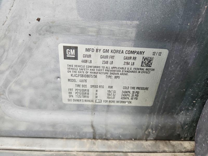 64200126 :رقم المزاد ، KL4CJFSBXDB075756 vin ، 2013 Buick Encore مزاد بيع