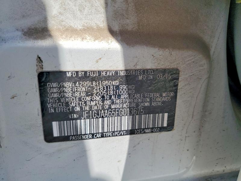 65731706 :رقم المزاد ، JF1GJAA65FG013675 vin ، 2015 Subaru Impreza مزاد بيع