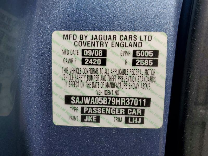 Aukcja sprzedaży 2009 Jaguar Xf, vin: SAJWA05B79HR37011, numer aukcji: 65058966