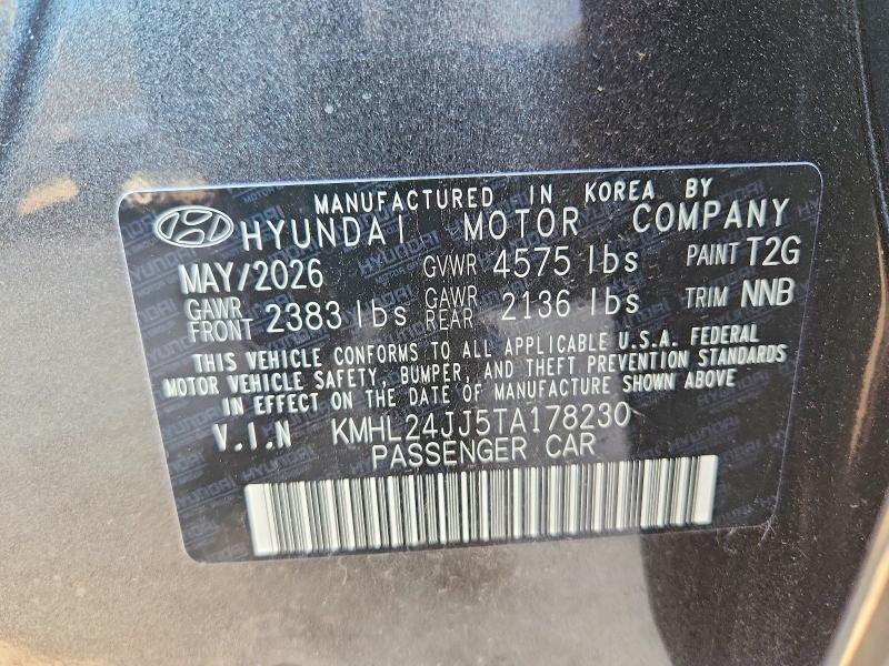 Продаж на аукціоні авто 2026 Hyundai Sonata Hybrid, vin: KMHL24JJ5TA178230, номер лоту: 66570286