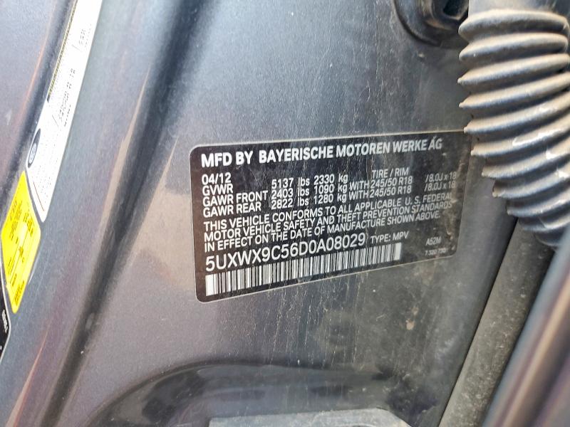 64437996 :رقم المزاد ، 5UXWX9C56D0A08029 vin ، 2013 Bmw X3 مزاد بيع