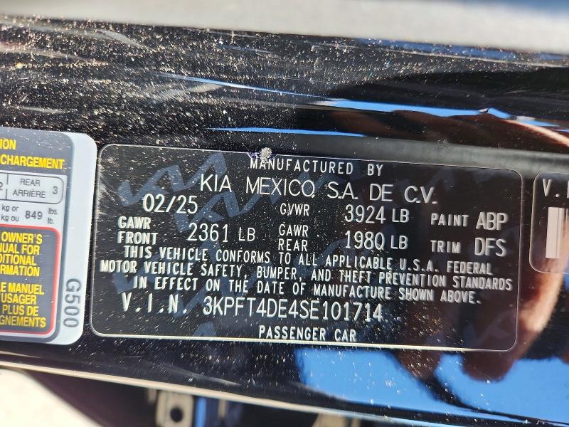 Продаж на аукціоні авто 2025 Kia K4, vin: 3KPFT4DE4SE101714, номер лоту: 65639286