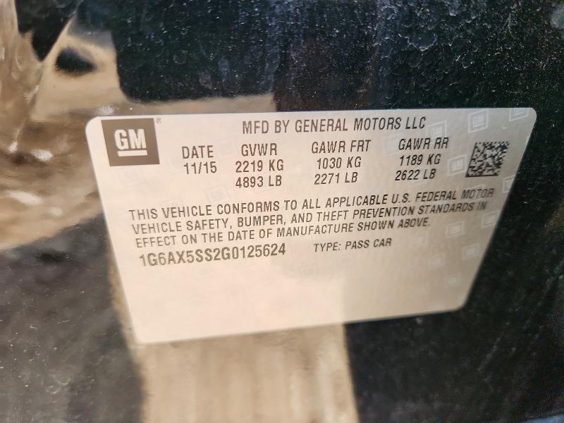 Продаж на аукціоні авто 2016 Cadillac Cts, vin: 1G6AX5SS2G0125624, номер лоту: 66627196