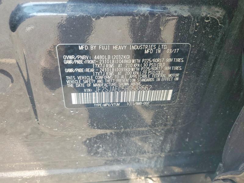 Aukcja sprzedaży 2017 Subaru Forester, vin: JF2SJAEC5HG588562, numer aukcji: 64049726