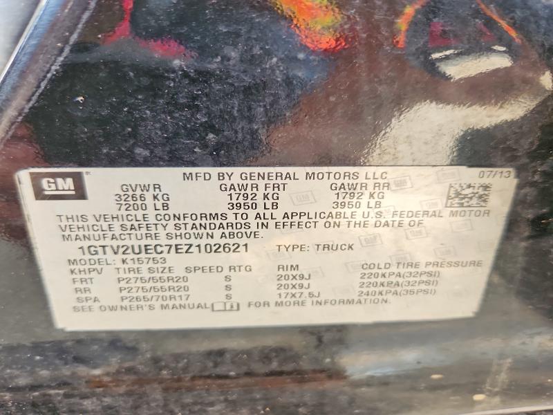 63251056 :رقم المزاد ، 1GTV2UEC7EZ102621 vin ، 2014 Gmc Sierra مزاد بيع