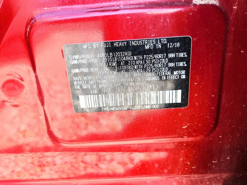 Aukcja sprzedaży 2017 Subaru Forester, vin: JF2SJABC4HH530232, numer aukcji: 64150556