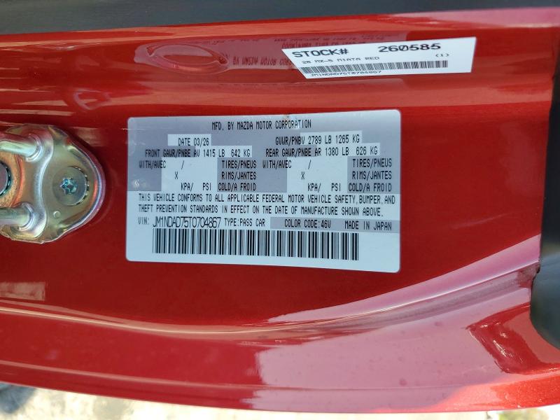 Продаж на аукціоні авто 2026 Mazda Mx-5 Miata, vin: JM1NDAD75T0704867, номер лоту: 66393046