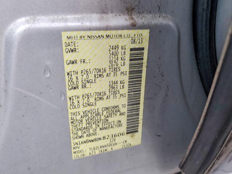 66811636 :رقم المزاد ، 5N1AN0NW8DN823606 vin ، 2013 Nissan Xterra مزاد بيع