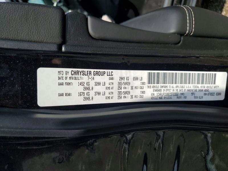 63494196 :رقم المزاد ، 1C4RJFCG9EC572352 vin ، 2014 Jeep Grand Cherokee مزاد بيع