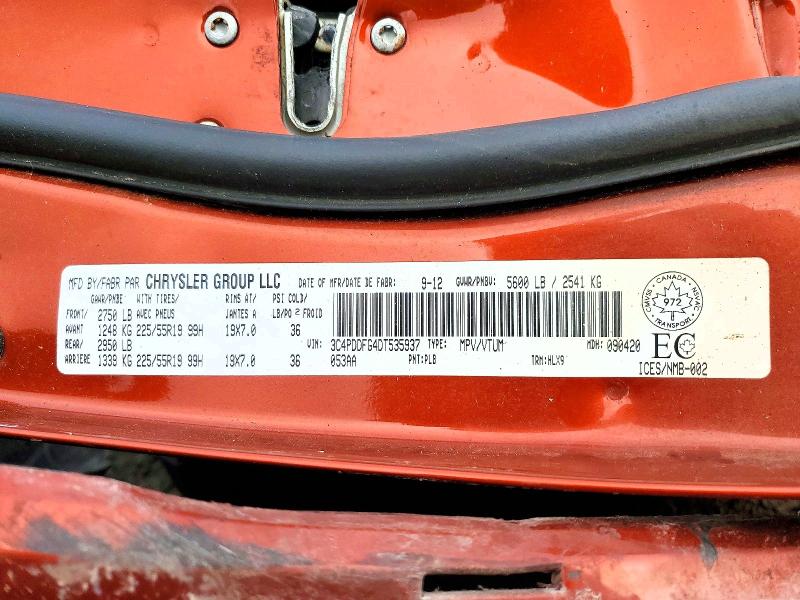 66258536 :رقم المزاد ، 3C4PDDFG4DT535937 vin ، 2013 Dodge Journey مزاد بيع