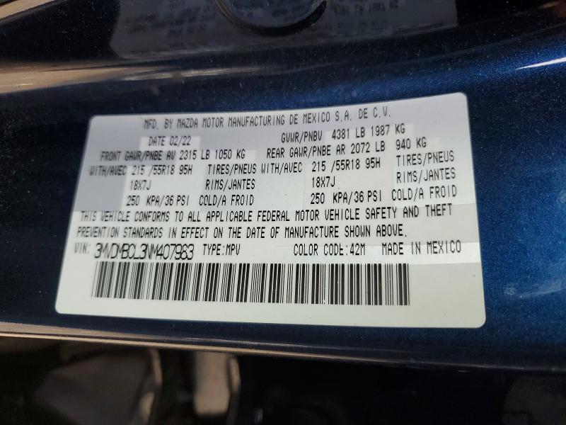 Aukcja sprzedaży 2022 Mazda Cx-30, vin: 3MVDMBCL3NM407983, numer aukcji: 64332696