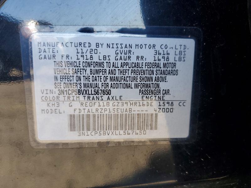 Продажа на аукционе авто 2020 Nissan Kicks, vin: 3N1CP5BVXLL567650, номер лота: 64419896