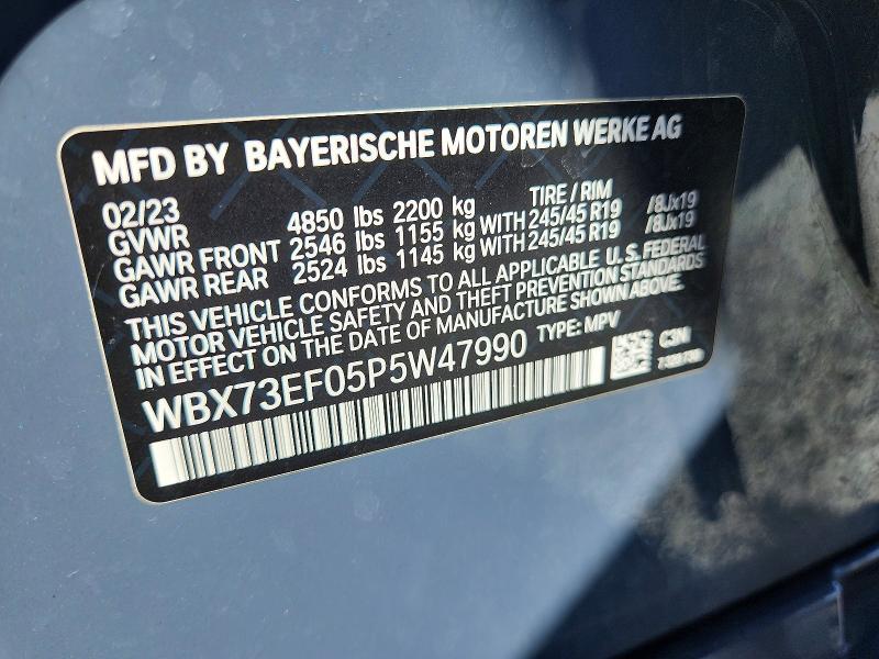 66047716 :رقم المزاد ، WBX73EF05P5W47990 vin ، 2023 Bmw X1 مزاد بيع