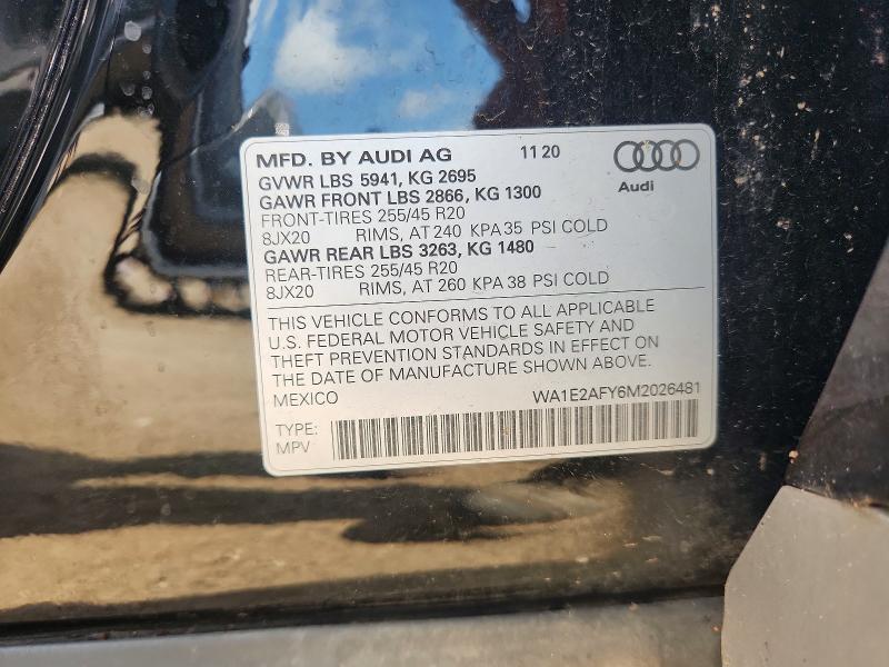 Продажа на аукционе авто 2021 Audi Q5 E, vin: WA1E2AFY6M2026481, номер лота: 64321736