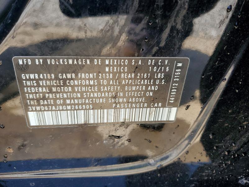 Aukcja sprzedaży 2016 Volkswagen Jetta, vin: 3VWD67AJ8GM266905, numer aukcji: 66300136