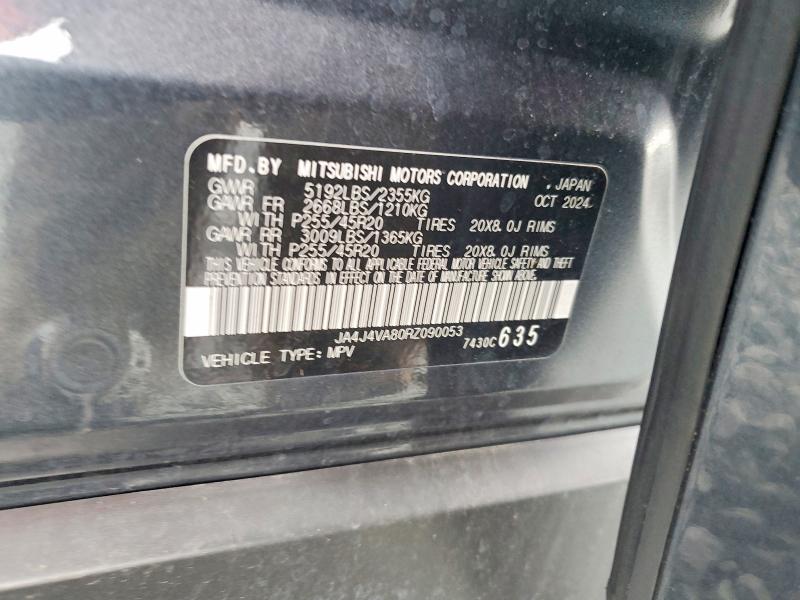 Aukcja sprzedaży 2024 Mitsubishi Outlander, vin: JA4J4VA80RZ090053, numer aukcji: 62276696
