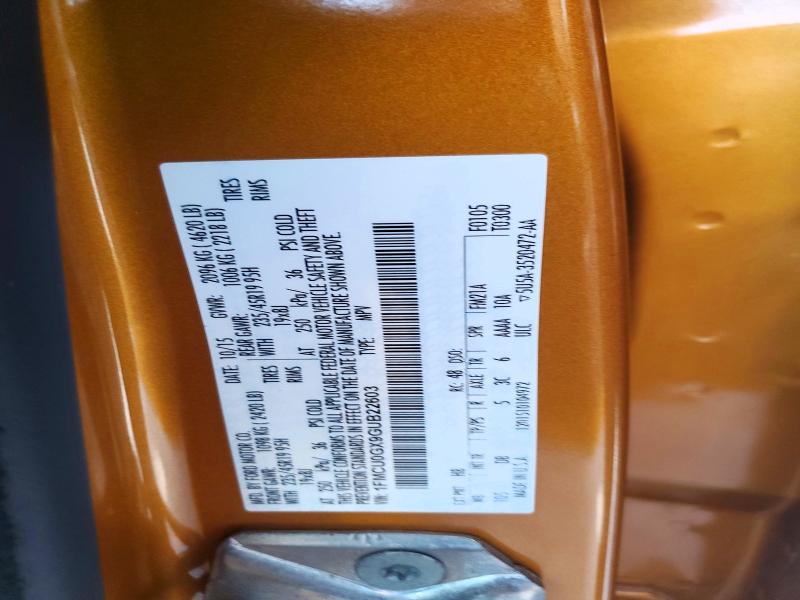 2016 Ford Escape მანქანა იყიდება აუქციონზე, vin: 1FMCU0GX9GUB22603, აუქციონის ნომერი: 64406796
