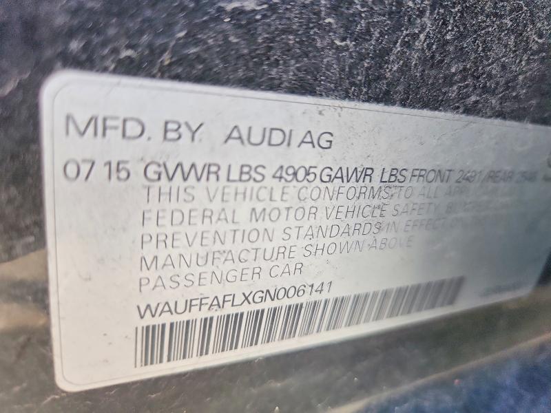 Aukcja sprzedaży 2016 Audi A4, vin: WAUFFAFLXGN006141, numer aukcji: 65556806