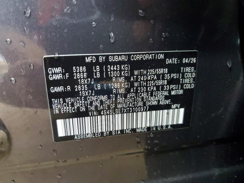 Aukcja sprzedaży 2026 Subaru Forester, vin: 4S4SLSE7XT3100977, numer aukcji: 65990086