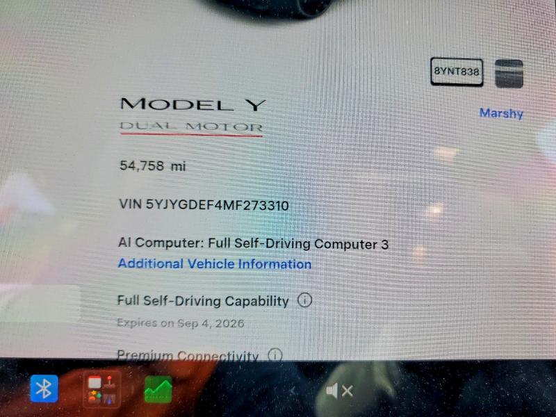 Продаж на аукціоні авто 2021 Tesla Model Y, vin: 5YJYGDEF4MF273310, номер лоту: 65293746