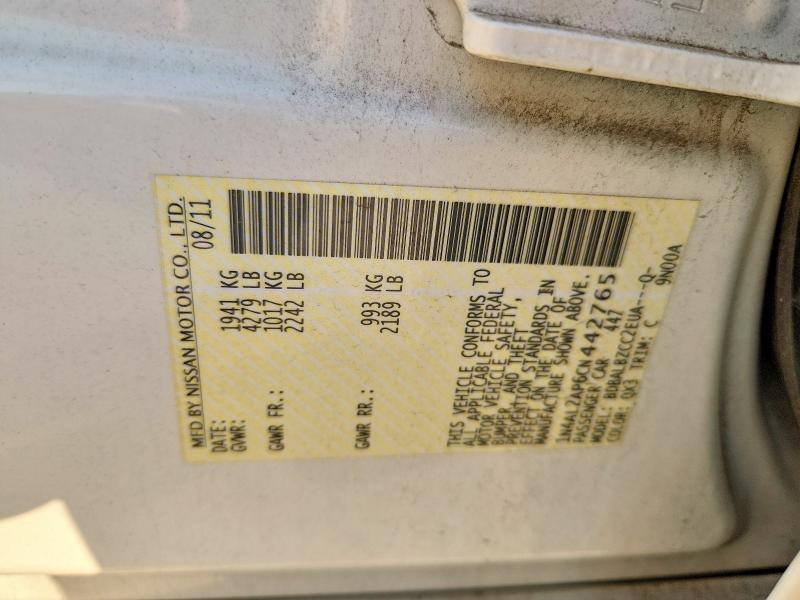 64684486 :رقم المزاد ، 1N4AL2AP6CN442765 vin ، 2012 Nissan Altima مزاد بيع