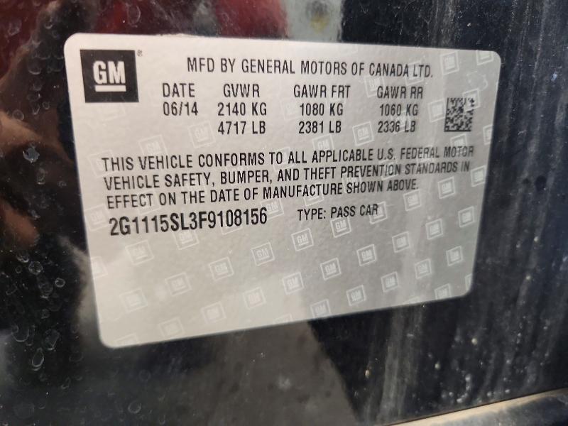 Продаж на аукціоні авто 2015 Chevrolet Impala, vin: 2G1115SL3F9108156, номер лоту: 64319636