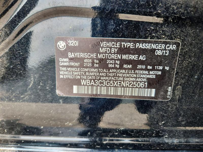 Aukcja sprzedaży 2014 Bmw 320, vin: WBA3C3G5XENR25061, numer aukcji: 66190156
