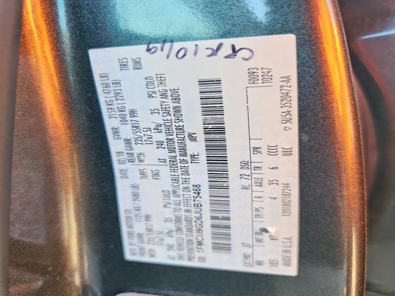 Продажа на аукционе авто 2018 Ford Escape, vin: 1FMCU9GD6JUB75468, номер лота: 64811606