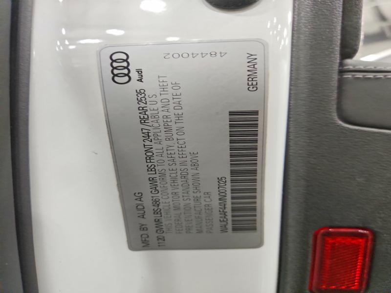 2021 Audi A4 მანქანა იყიდება აუქციონზე, vin: WAUEAAF44MN007025, აუქციონის ნომერი: 63392126