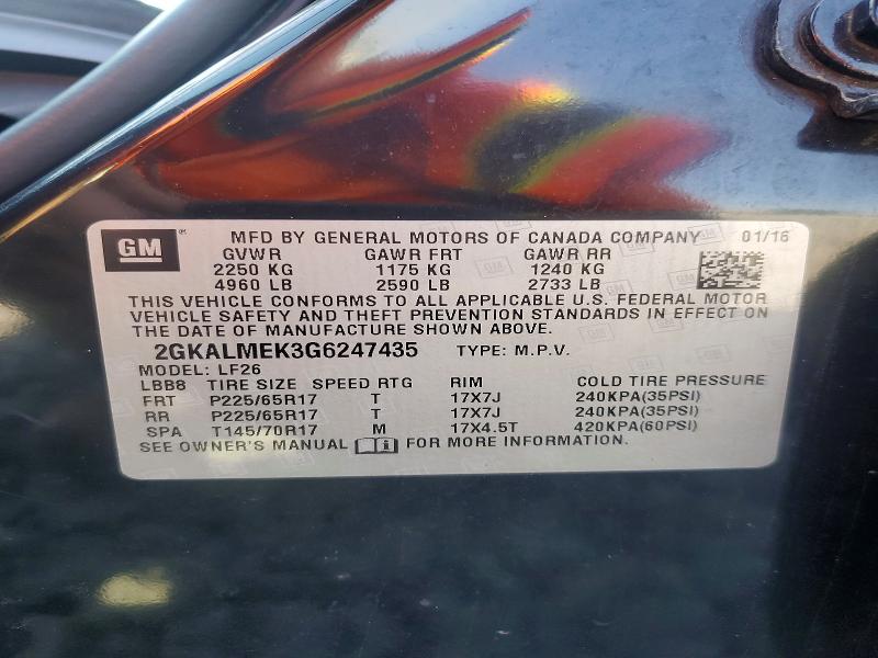 Продажа на аукционе авто 2016 Gmc Terrain, vin: 2GKALMEK3G6247435, номер лота: 66070976