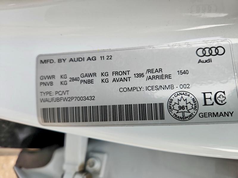 61943126 :رقم المزاد ، WAUFJBFW2P7003432 vin ، 2023 Audi E-tron Gt مزاد بيع