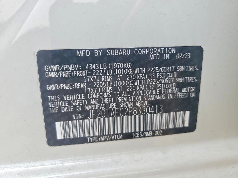 Продажа на аукционе авто 2023 Subaru Crosstrek, vin: JF2GTAEC2P8330413, номер лота: 64246236