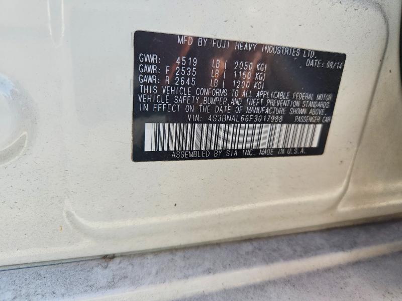 Aukcja sprzedaży 2015 Subaru Legacy, vin: 4S3BNAL66F3017988, numer aukcji: 66469776