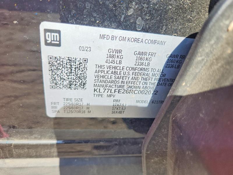Продаж на аукціоні авто 2024 Chevrolet Trax, vin: KL77LFE26RC002072, номер лоту: 64310206
