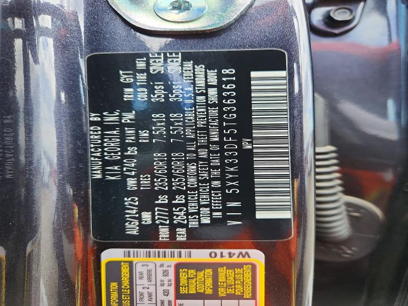 66220586 :رقم المزاد ، 5XYK33DF5TG363618 vin ، 2026 Kia Sportage مزاد بيع