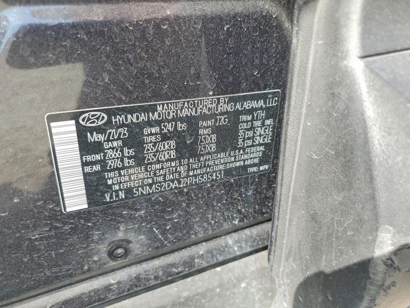 Aukcja sprzedaży 2023 Hyundai Santa Fe, vin: 5NMS2DAJ2PH585451, numer aukcji: 63792826