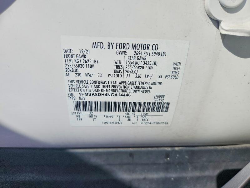 Продаж на аукціоні авто 2022 Ford Explorer, vin: 1FMSK8DH4NGA14446, номер лоту: 66890696