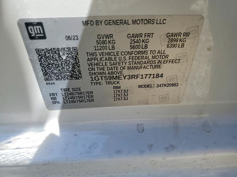 Продаж на аукціоні авто 2024 Gmc Sierra, vin: 1GT59MEY3RF177184, номер лоту: 65912266
