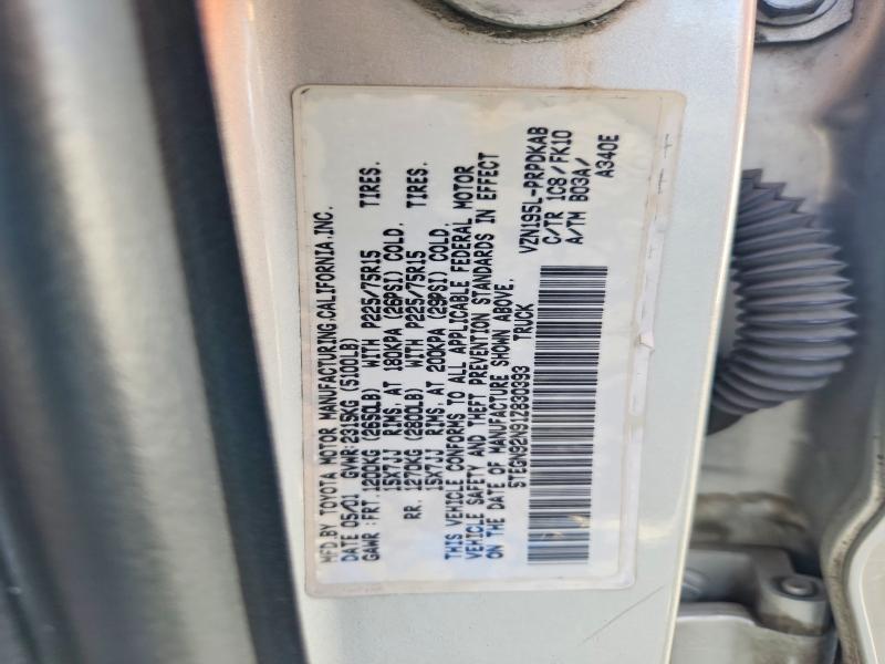 66237156 :رقم المزاد ، 5TEGN92N91Z830393 vin ، 2001 Toyota Tacoma مزاد بيع