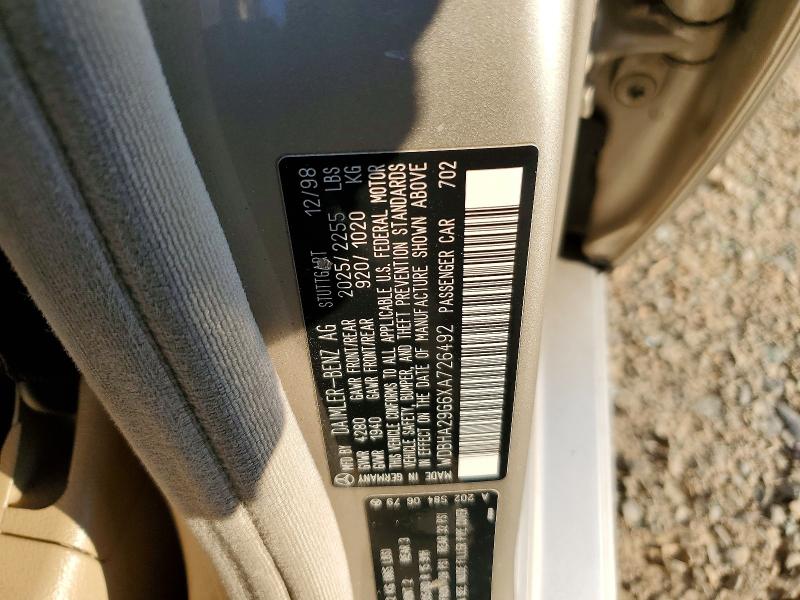 Aukcja sprzedaży 1999 Mercedes-benz C, vin: WDBHA29G6XA726492, numer aukcji: 67064996