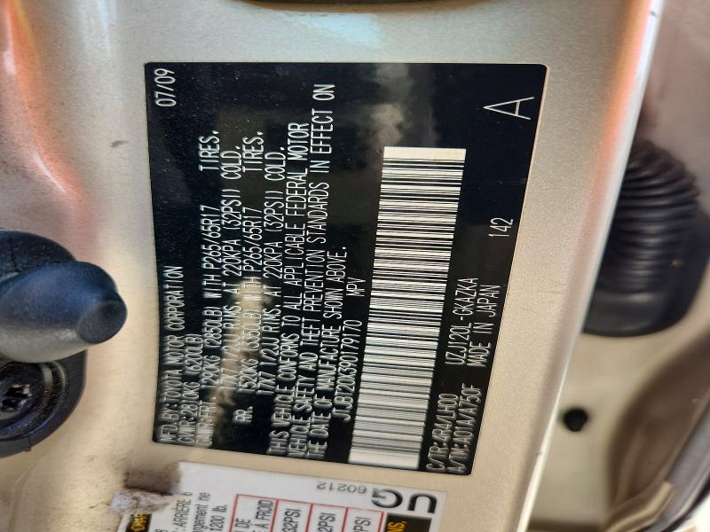 66681326 :رقم المزاد ، JTJBT20X390179170 vin ، 2009 Lexus Gx مزاد بيع