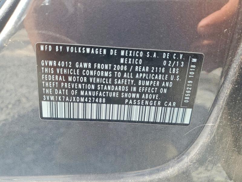Продаж на аукціоні авто 2013 Volkswagen Jetta, vin: 3VW1K7AJXDM427488, номер лоту: 64222936