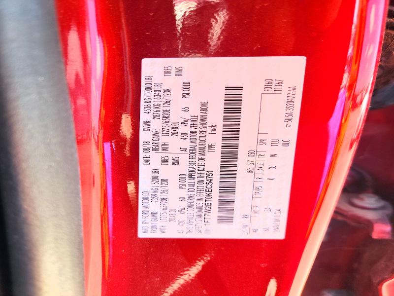 64771656 :رقم المزاد ، 1FT7W2BT0KEC54751 vin ، 2019 Ford F250 مزاد بيع