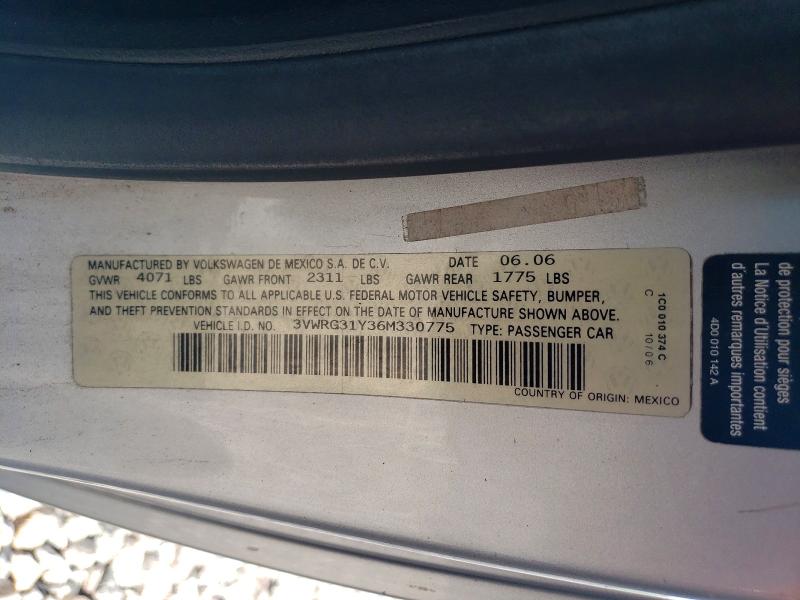 65756576 :رقم المزاد ، 3VWRG31Y36M330775 vin ، 2006 Volkswagen New Beetle مزاد بيع