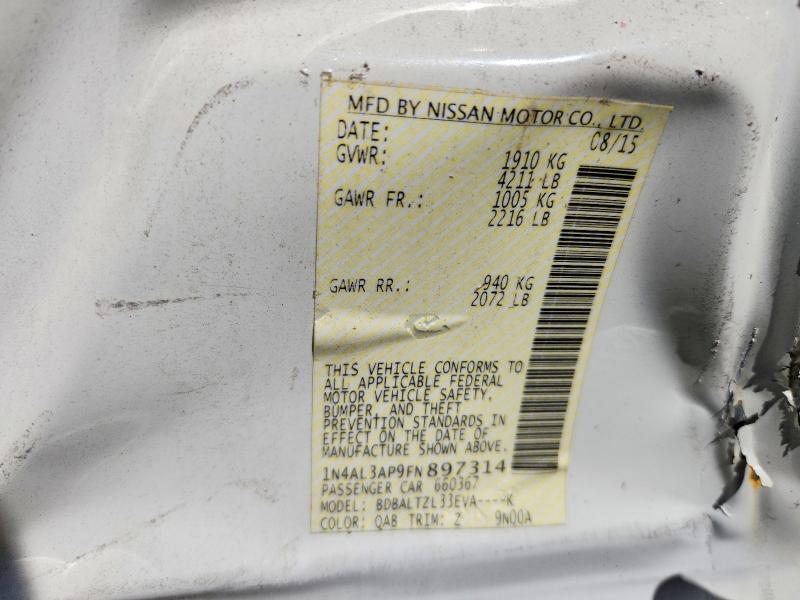 Aukcja sprzedaży 2015 Nissan Altima, vin: 1N4AL3AP9FN897314, numer aukcji: 66072606