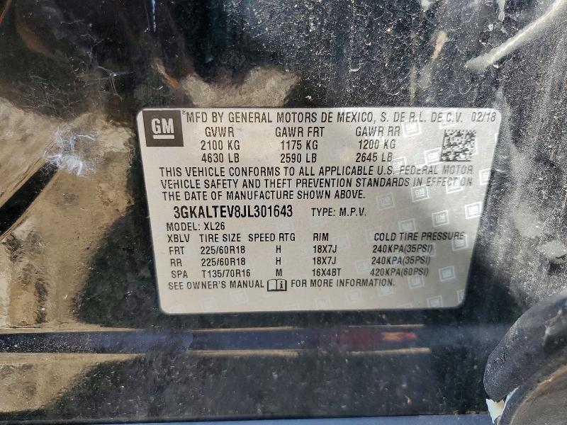 Aukcja sprzedaży 2018 Gmc Terrain, vin: 3GKALTEV8JL301643, numer aukcji: 66067226
