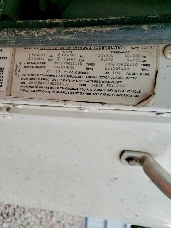 Продажа на аукционе авто 1998 International 9200, vin: 2HSFMATR2WC035338, номер лота: 62494026