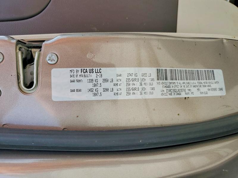 Aukcja sprzedaży 2018 Chrysler Pacifica, vin: 2C4RC1BG2JR235702, numer aukcji: 66984276