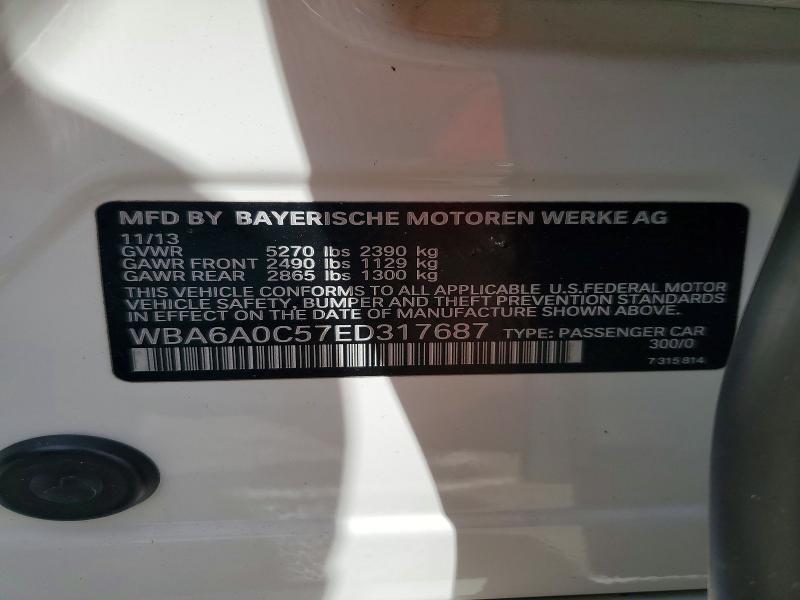 Aukcja sprzedaży 2014 Bmw 640, vin: WBA6A0C7ED317687, numer aukcji: 67007746