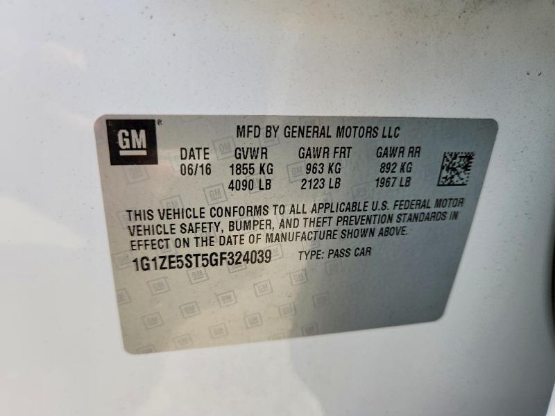 Продаж на аукціоні авто 2016 Chevrolet Malibu, vin: 1G1ZE5ST5GF324039, номер лоту: 65895246